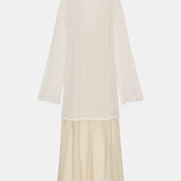 Zara White/Beige Maxi Dress - Picture 3 of 7